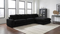 Blaine Upholstered Reversible Chaise Sectional Sofa Black