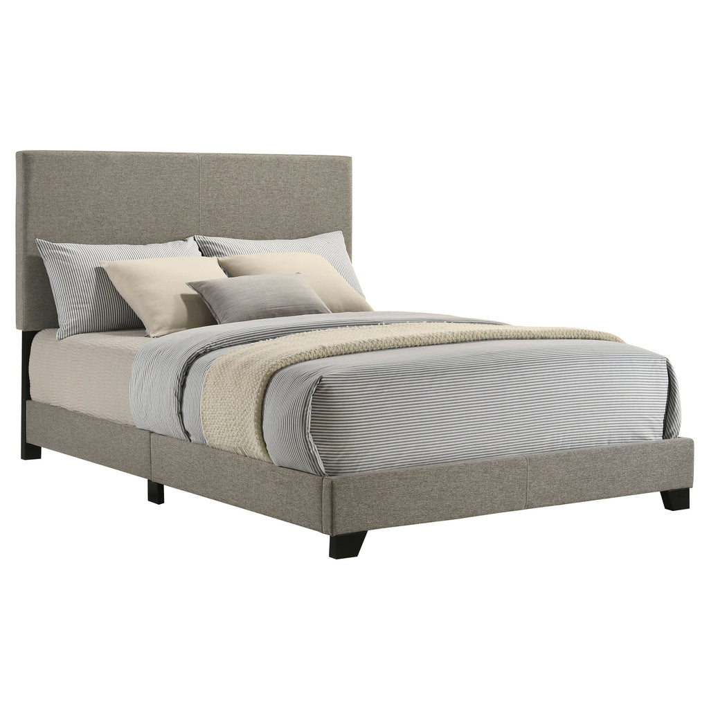Dorian Fabric Upholstered Panel Bed Taupe — Grey Full