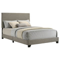 Dorian Fabric Upholstered Panel Bed Taupe — Grey Full