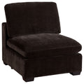 Cloud Lux Upholstered Armless Chair Dark Chocolate