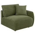 Elysia Fabric Upholstered Modular RAF Chair Green