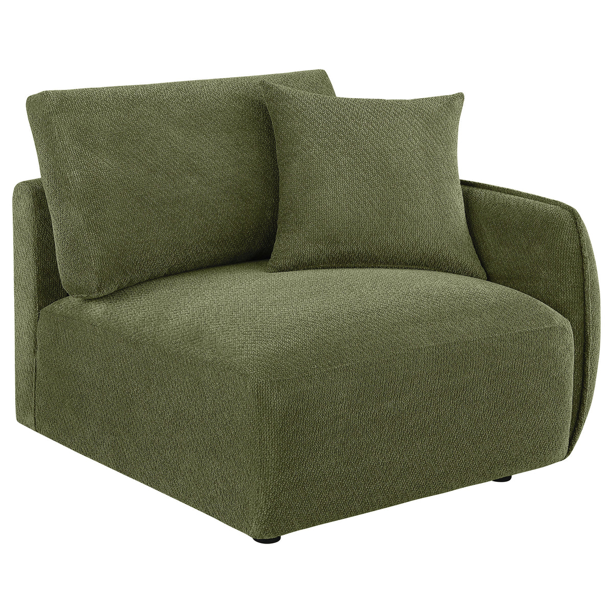 Elysia Fabric Upholstered Modular RAF Chair Green