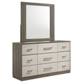 Fenwick 9-drawer Dresser with Mirror Grey Oak