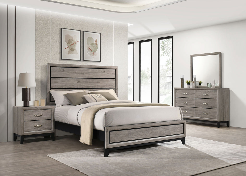 Valen Four-piece Full Bedroom Set Light Taupe