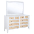 Bexhill 10-drawer Dresser and Mirror White