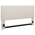 Izzy Upholstered Panel Headboard Sand — Grey King