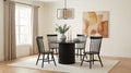 Hamlyn 5-piece Round Wood Dining Set Black