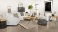 Ashlyn 3-piece Upholstered Sloped Arm Sofa Set White