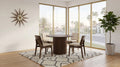 Hamlyn 5-piece Round Wood Dining Set Cream and Walnut