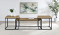 Straden 3-piece Engineered Wood Coffee Table Set Mango and Black