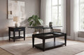 Lindenton 2-piece Wood Lift-Top Coffee and End Table Set Black