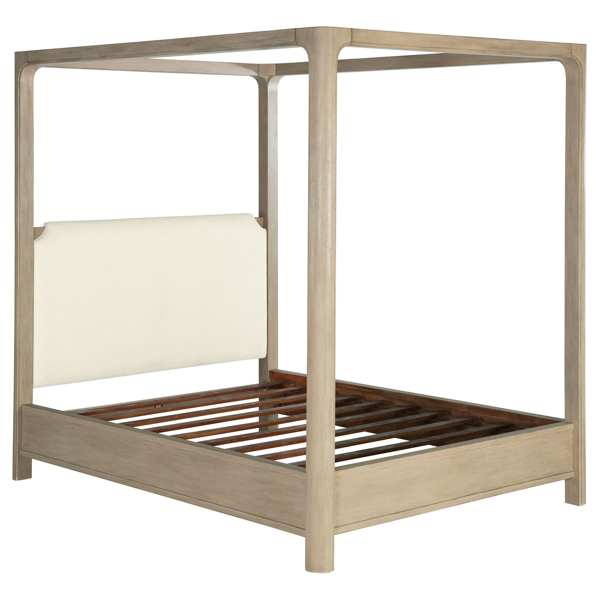 Solano 83-inch California King Canopy Bed Weathered Mango