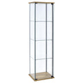 Bellatrix 3-shelf Clear Glass Curio Cabinet Mango
