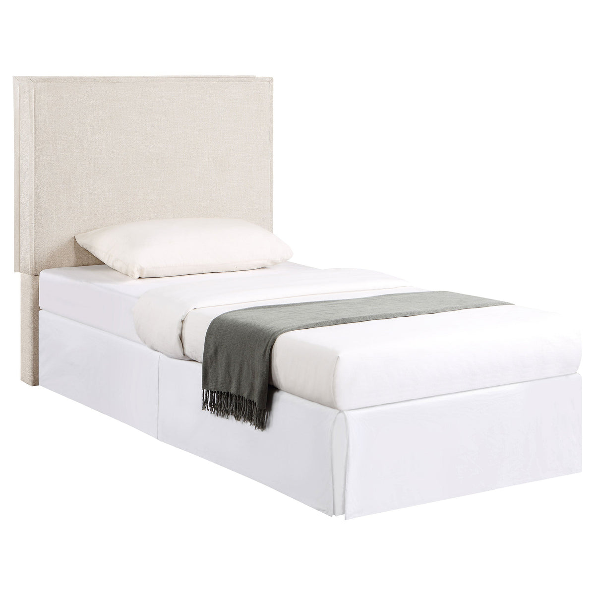 Izzy Upholstered Panel Headboard Sand — Grey Twin