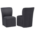 Jaelynn Upholstered Parsons Dining Side Chair Charcoal (Set of 2)