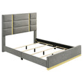 Ines 56-inch Fabric Upholstered Queen Panel Bed Grey