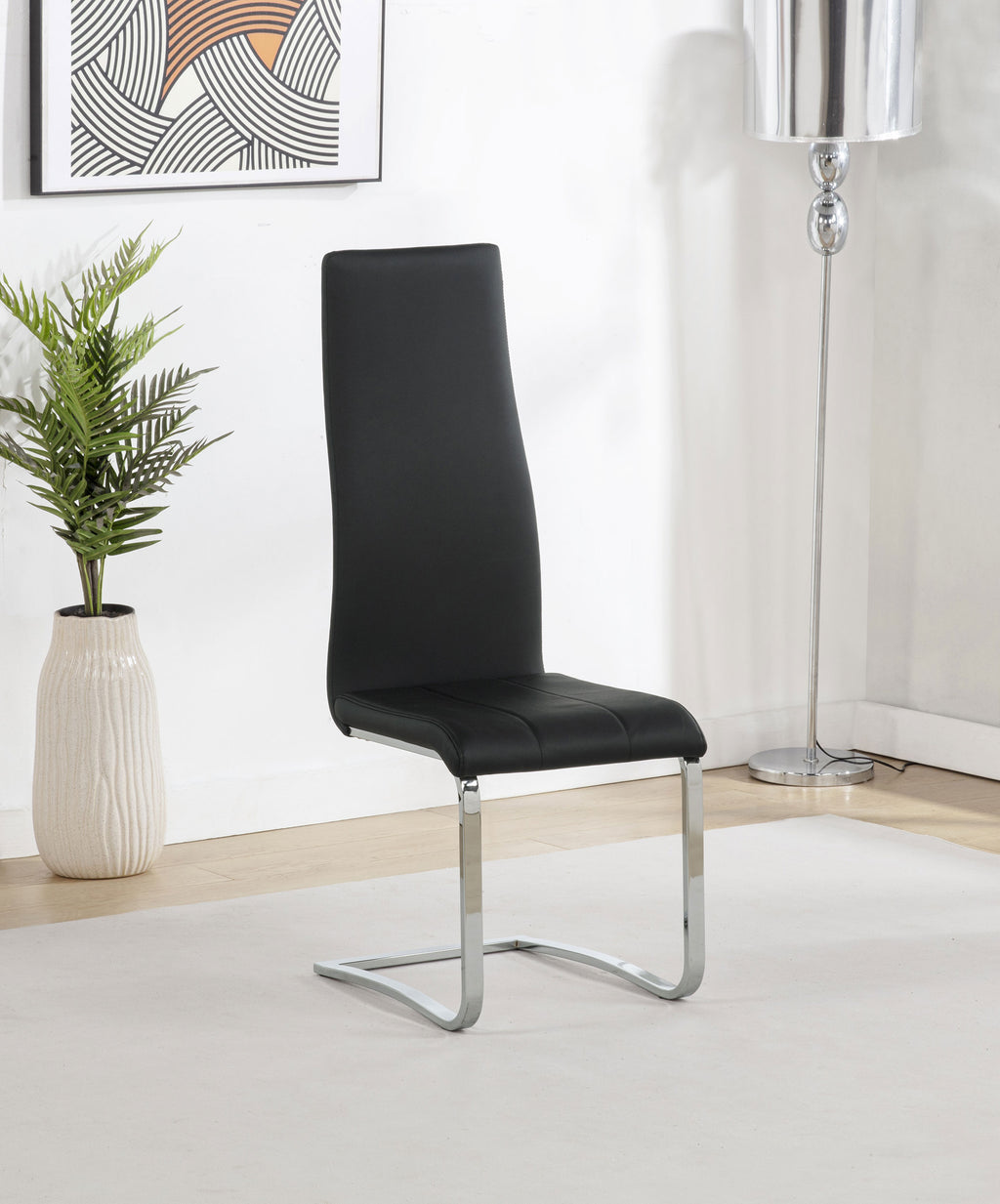 Montclair Upholstered Dining Side Chair Black (Set of 4)
