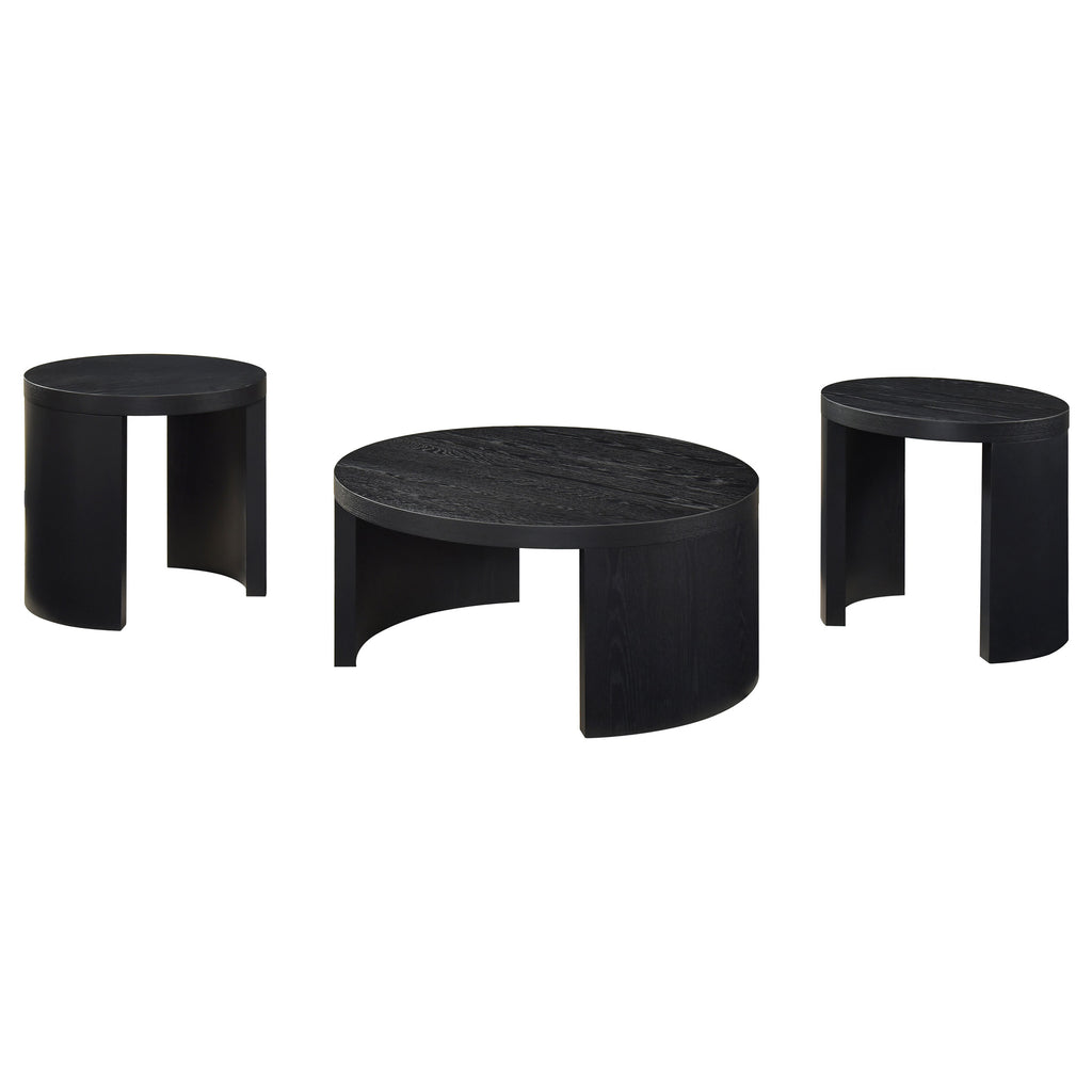 Sweeney 3-piece Coffee and End Occasional Table Set Black