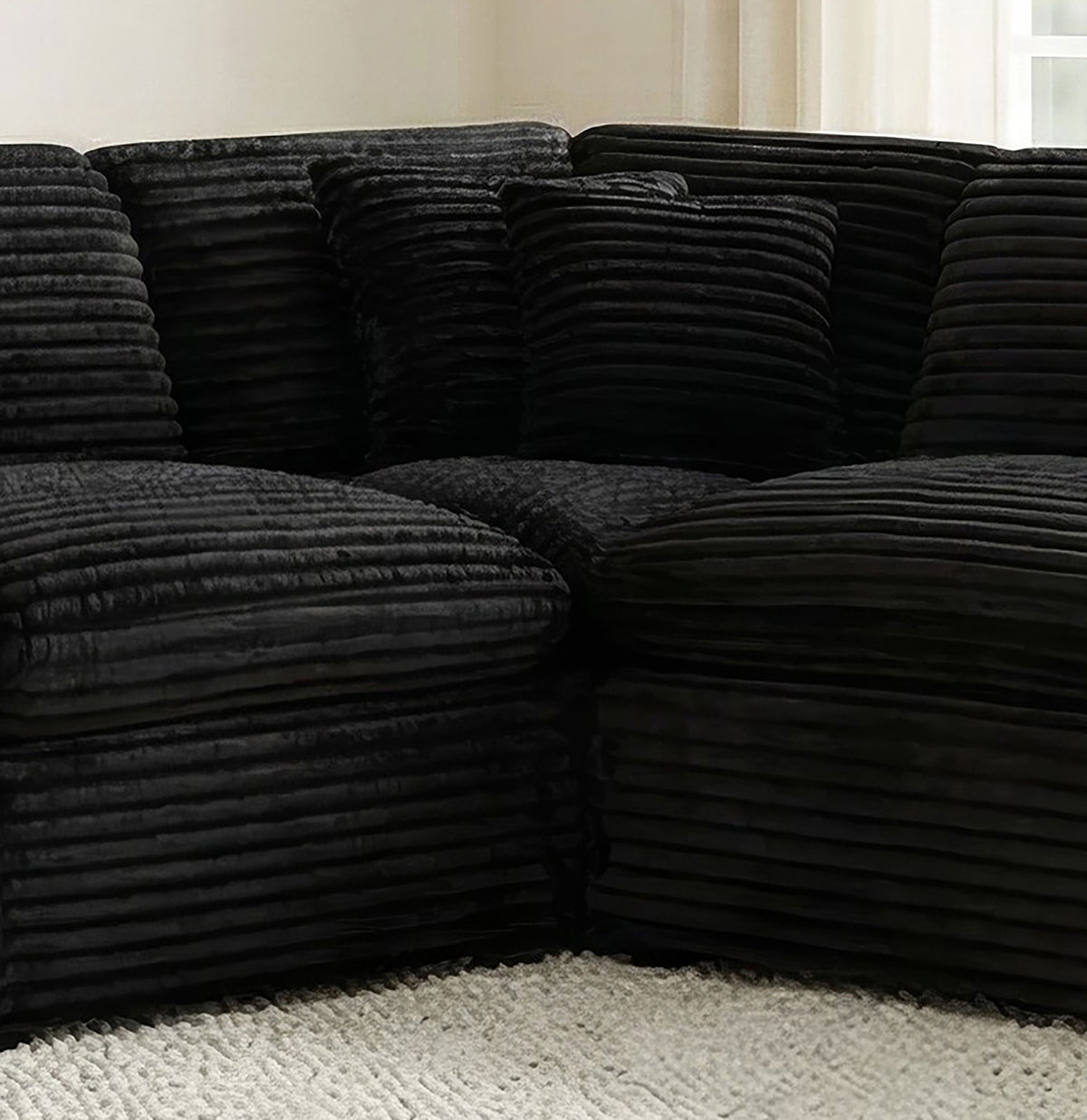 Collins Modular Corner Chair Black