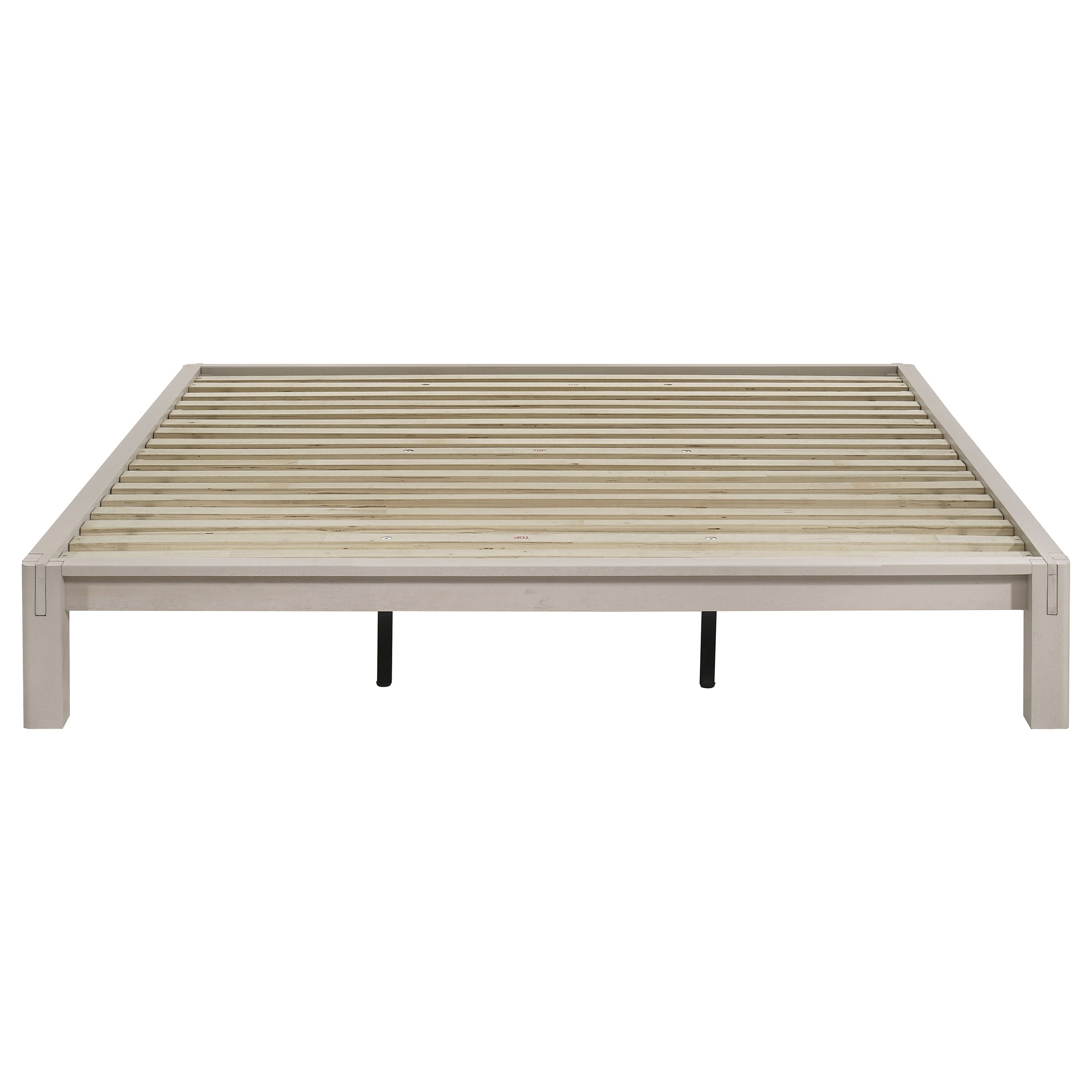 Gislen Eastern King Easy Assembly Wood Platform Bed White