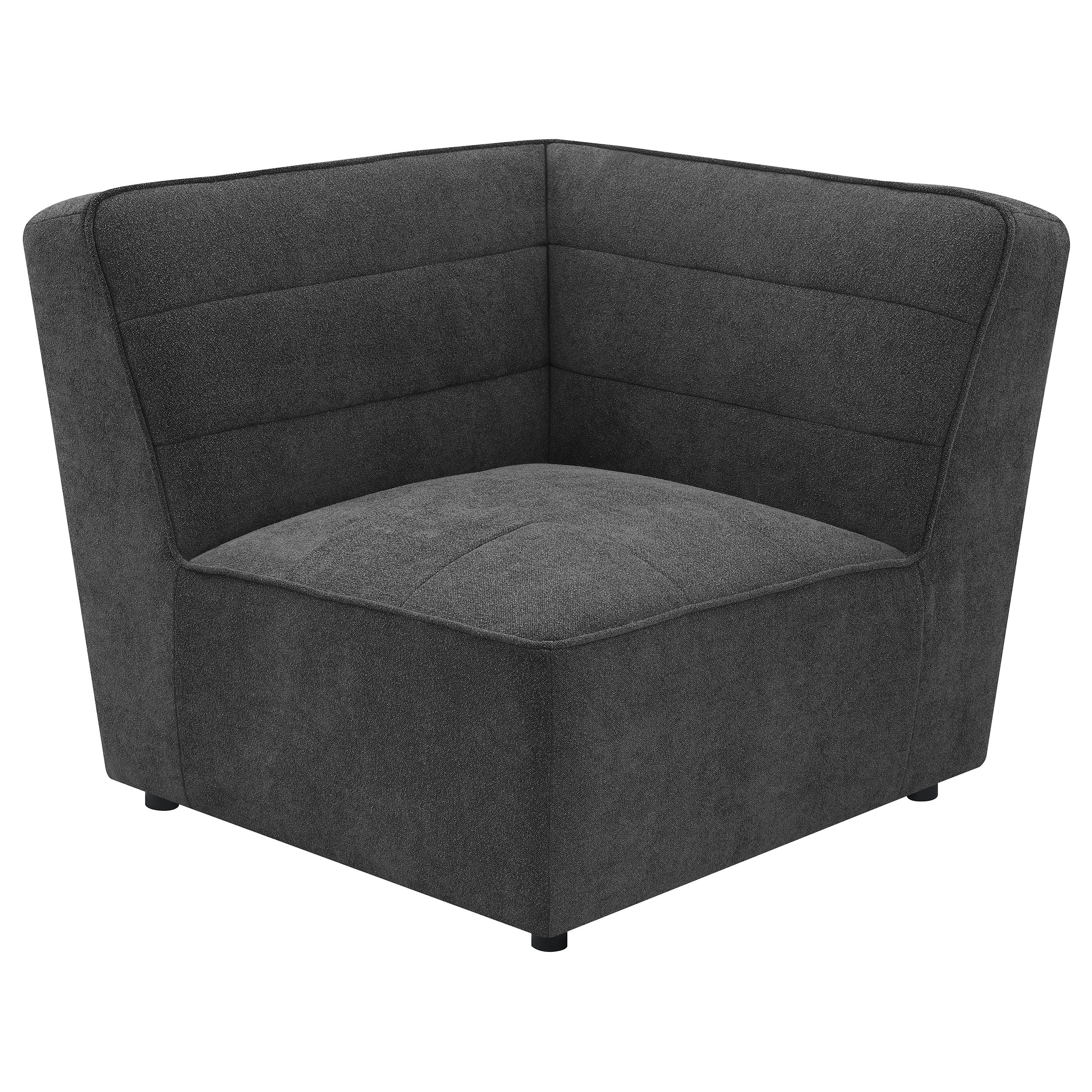 Sunny Upholstered Corner Chair Dark Charcoal