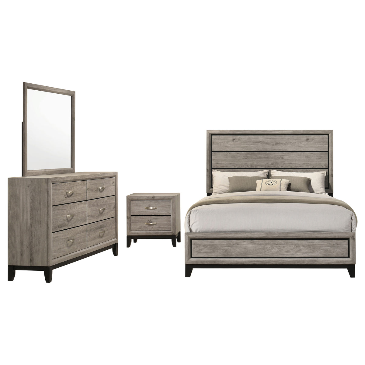 Valen Four-piece Queen Bedroom Set Light Taupe