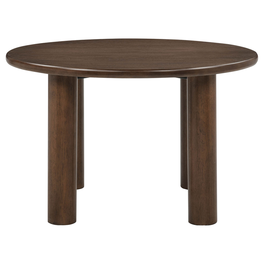 Faulkner 48-inch Round Wood Dining Table Brown Oak