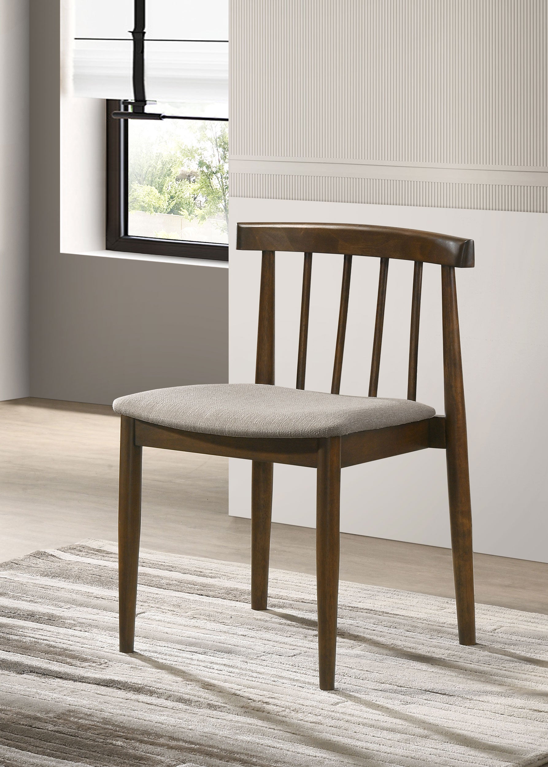 Cullen Dining Side Chair Upholstered Seat Walnut (Set of 2)
