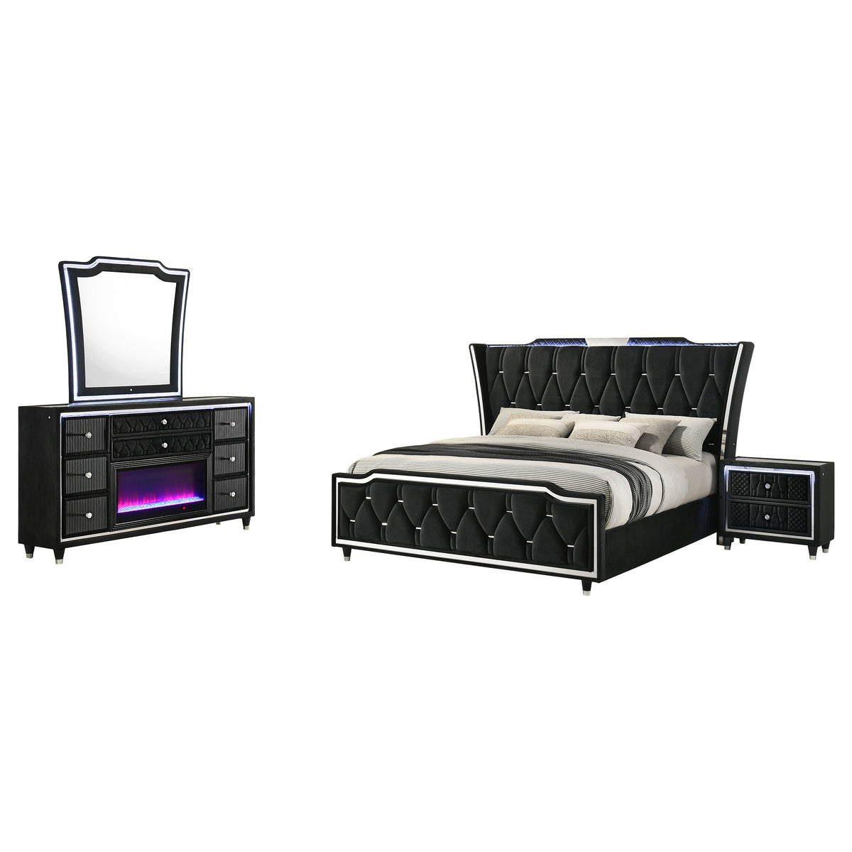 Lorient 4-piece California King Bedroom Set Black