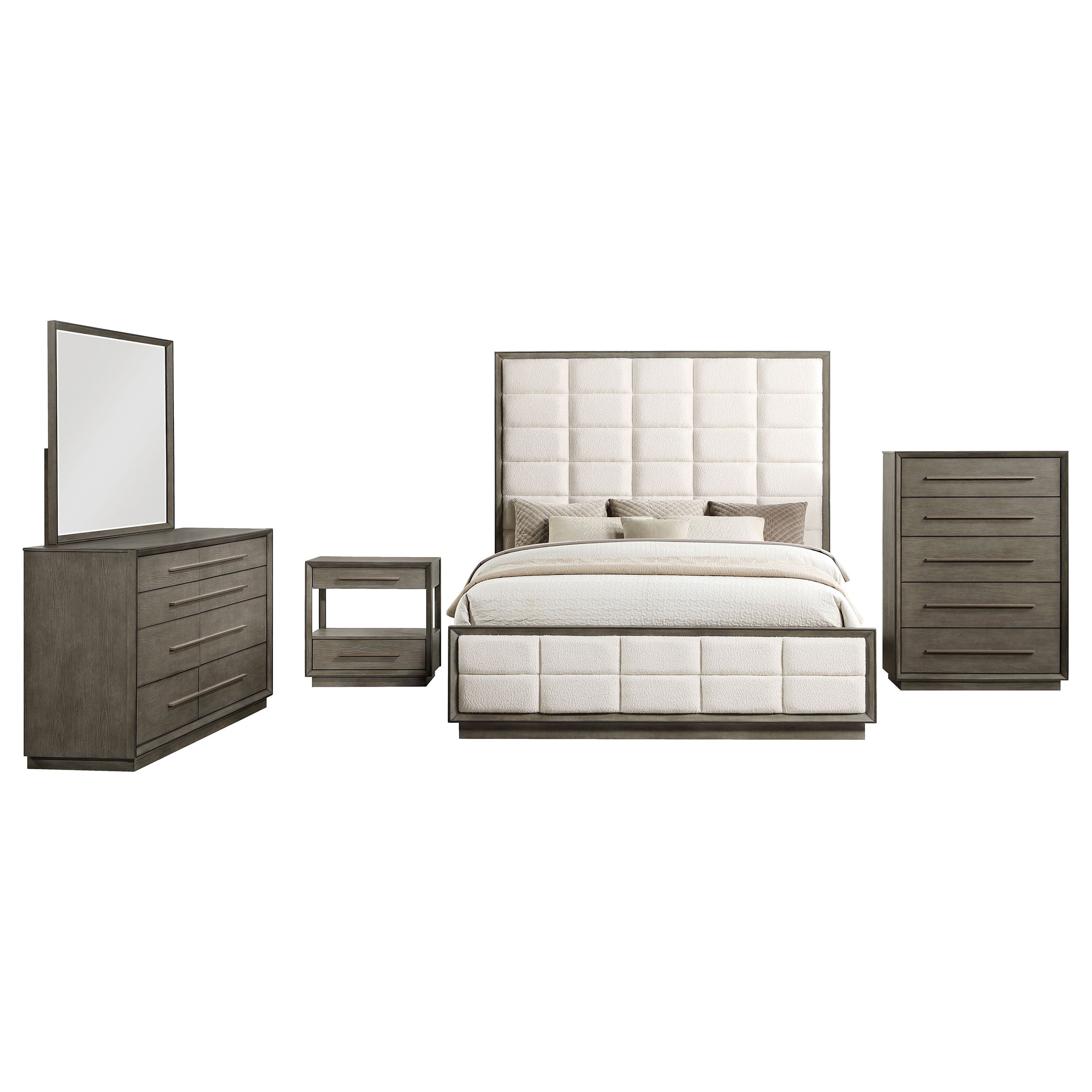 Durango 5-piece Eastern King Bedroom Set Taupe Oak