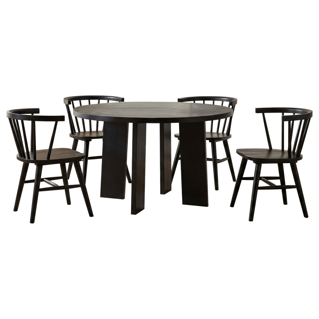 Strouse 5-piece Dining Set Black