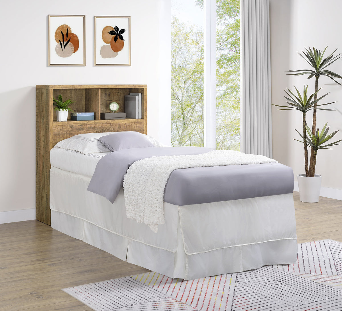 Westpark 49-inch Twin Bookcase Headboard Mango