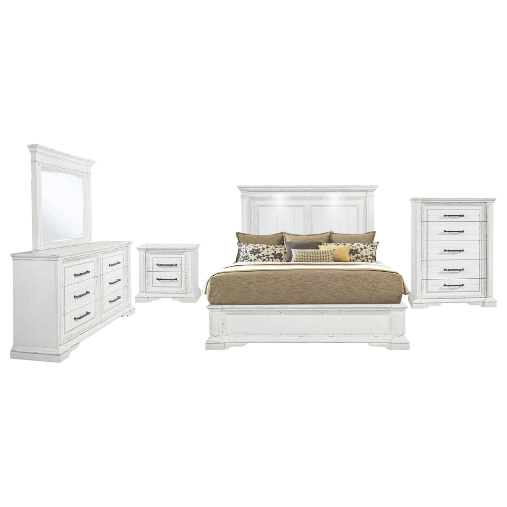 McKinney 5-piece Eastern King Bedroom Set Vintage White
