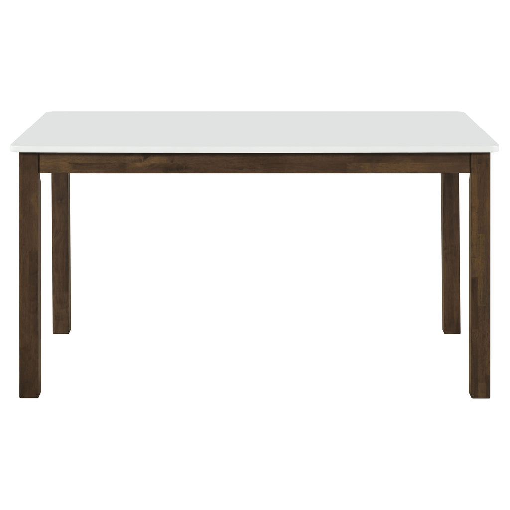 Merrin 55-inch Rectangular Dining Table White and Walnut