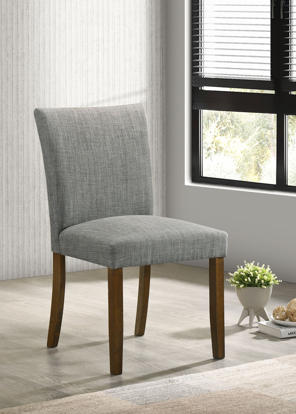 Paxton Upholstered Dining Side Chair Grey (Set of 2)