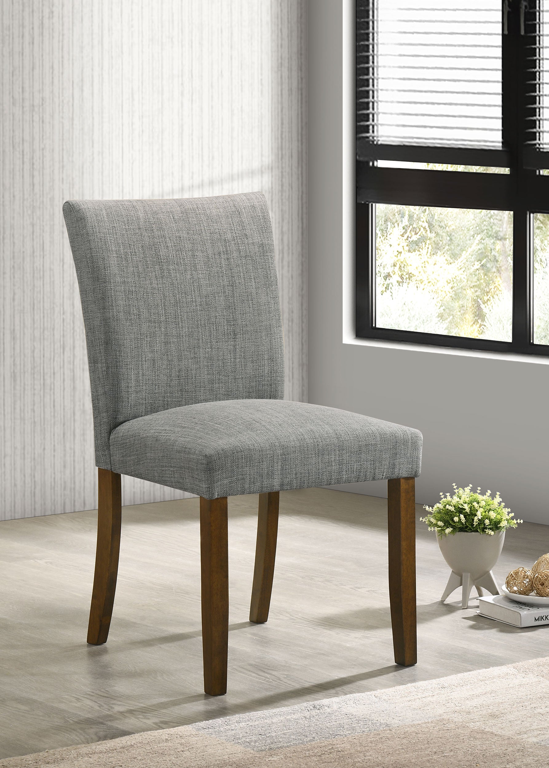 Paxton Upholstered Dining Side Chair Grey (Set of 2)
