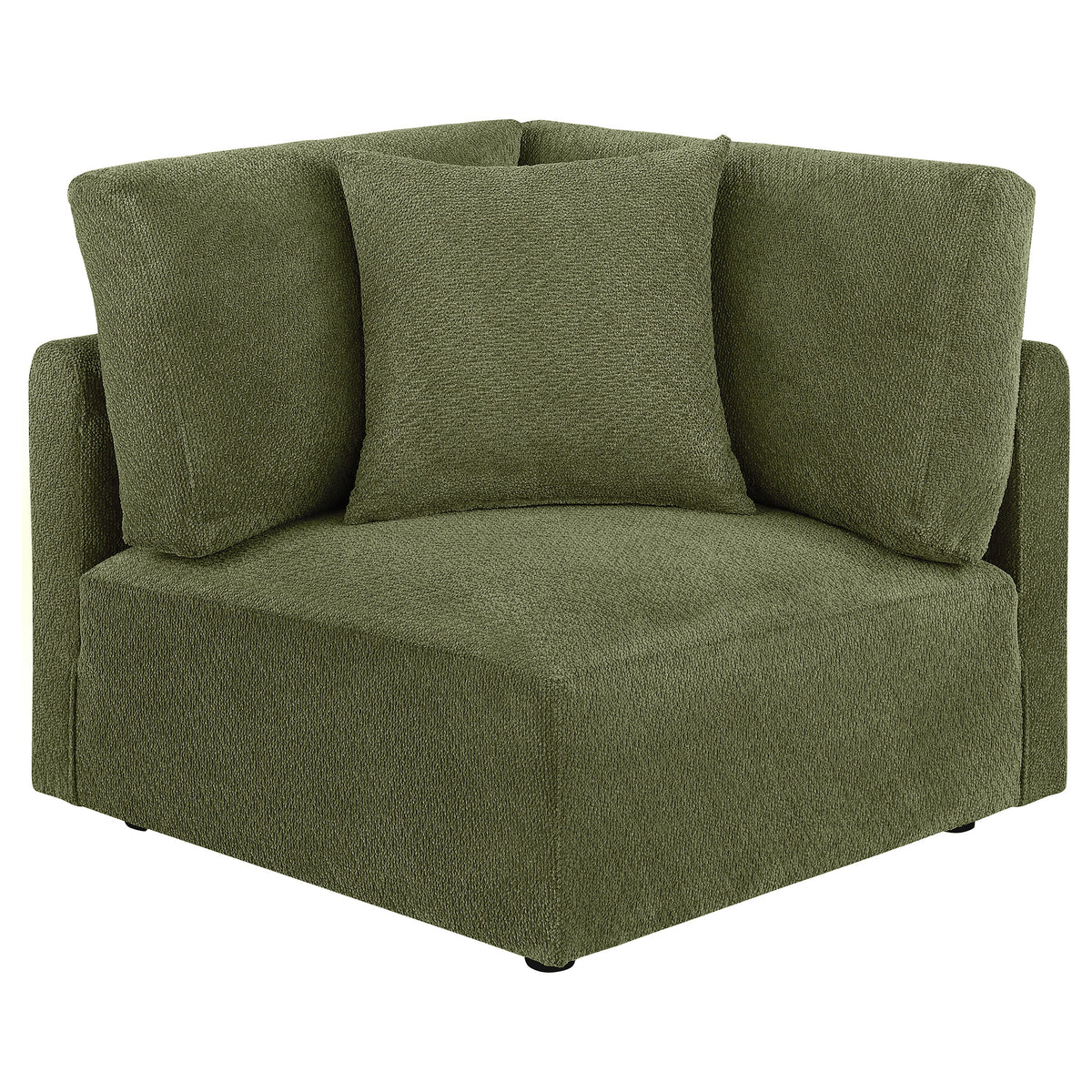 Elysia Fabric Upholstered Modular Corner Chair Green