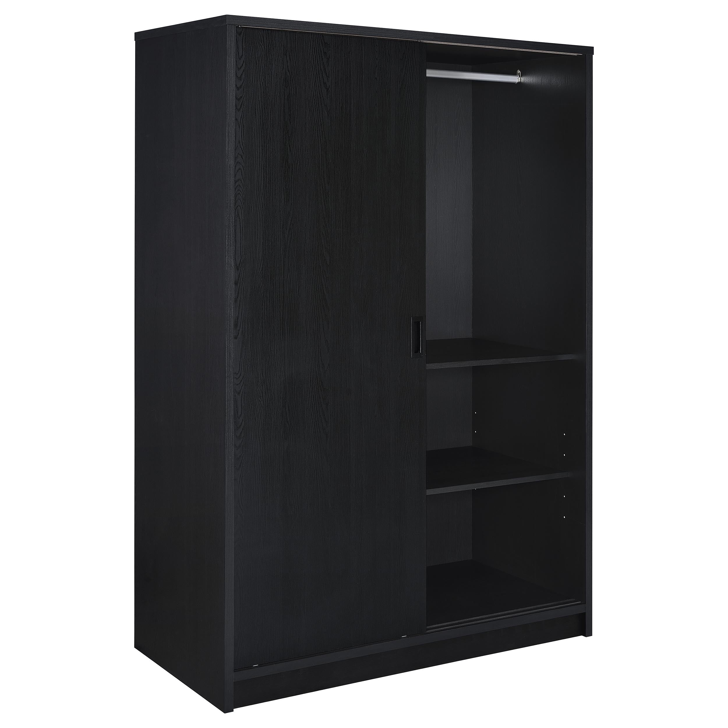 Noble 2-door Bedroom Wardrobe Storage Cabinet Armoire Black