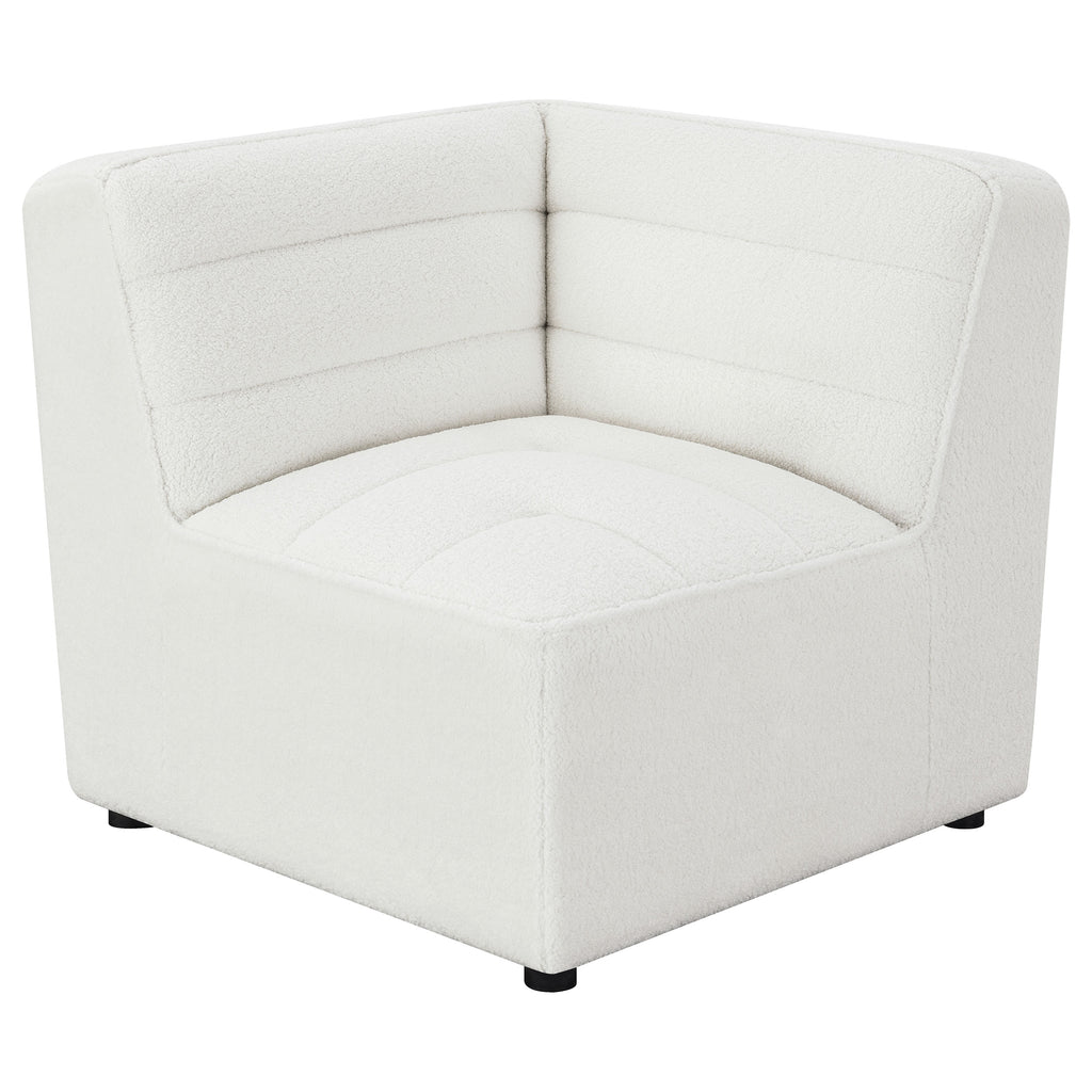 Sunny Upholstered Corner Chair Ivory Sherpa