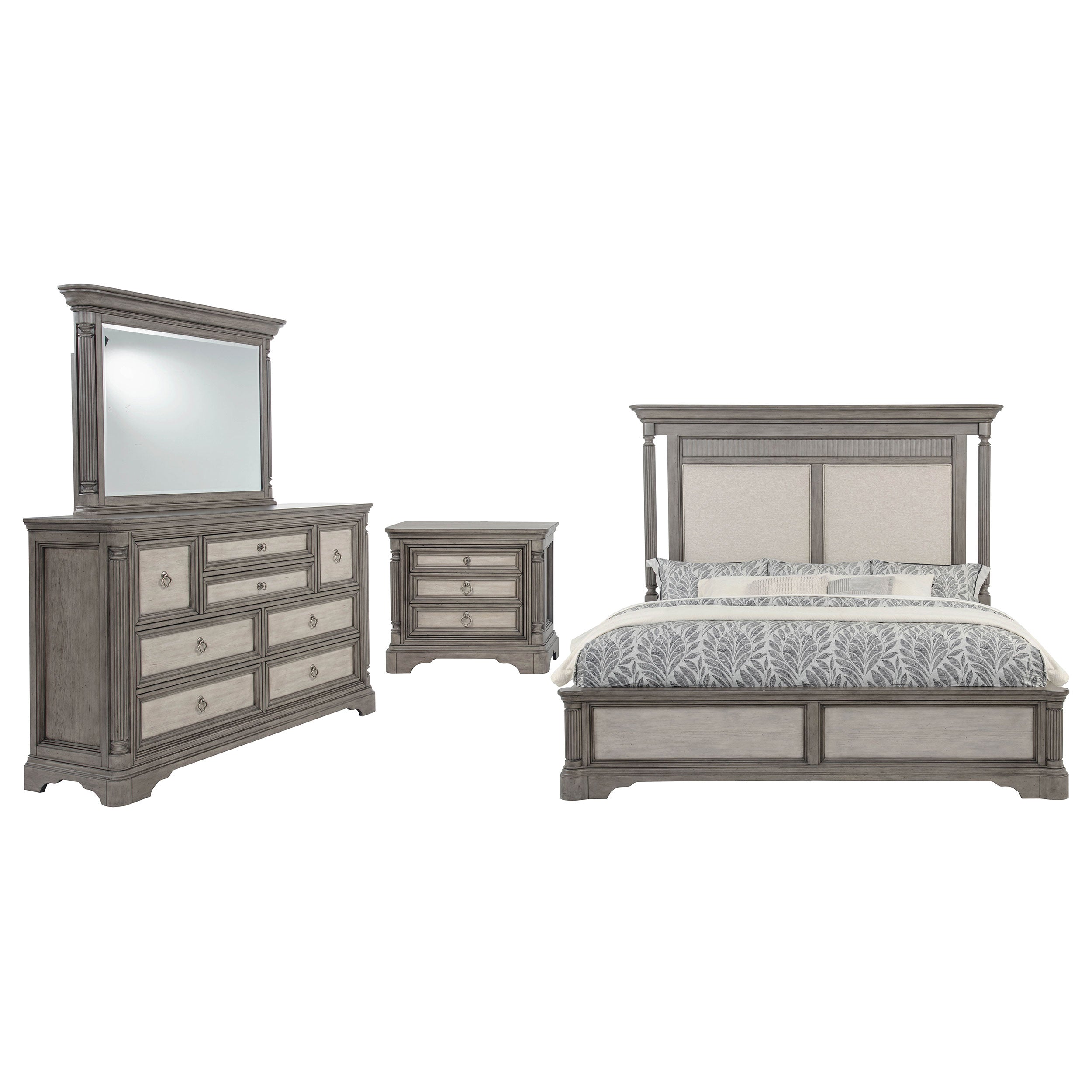 Cresswell 4-piece California King Bedroom Set Taupe