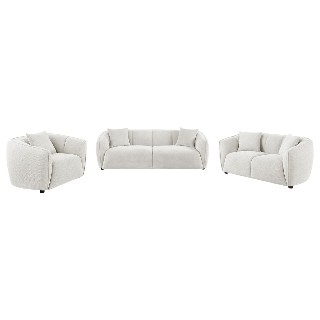 Aleisha 3-piece Fabric Upholstered Sofa Set Sand