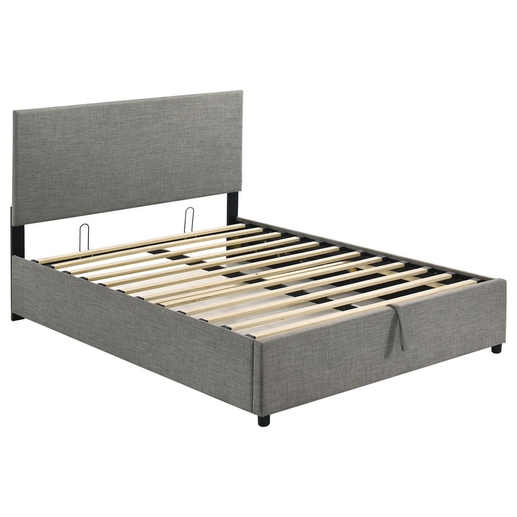 Reeves Upholstered Full Lift-Top Storage Platform Bed Grey