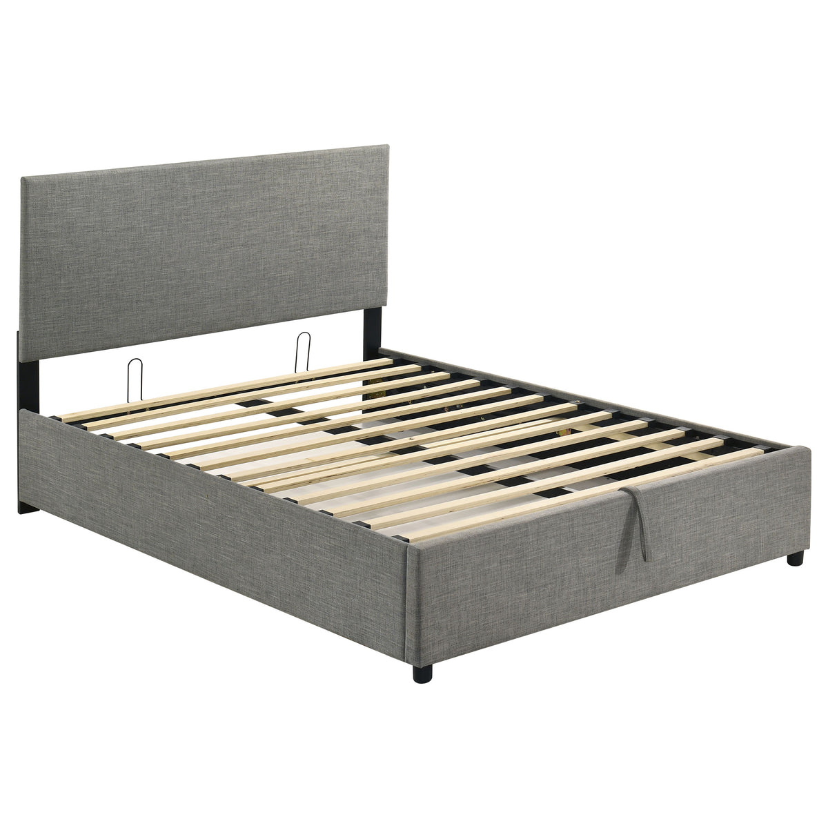 Reeves Upholstered Full Lift-Top Storage Platform Bed Grey