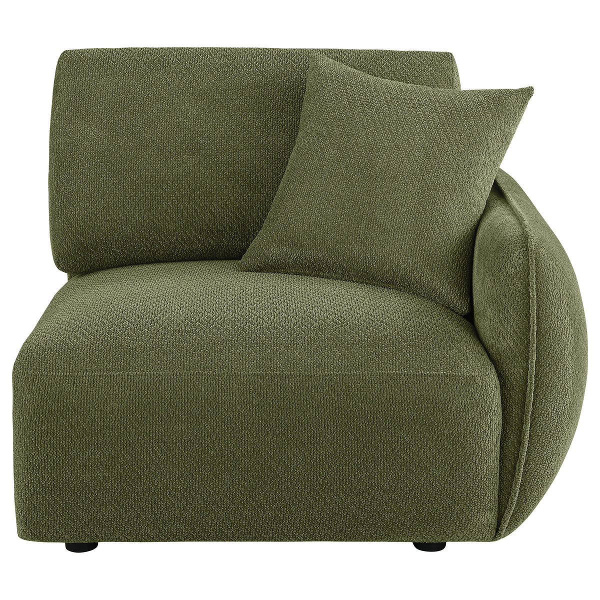 Elysia Fabric Upholstered Modular RAF Chair Green