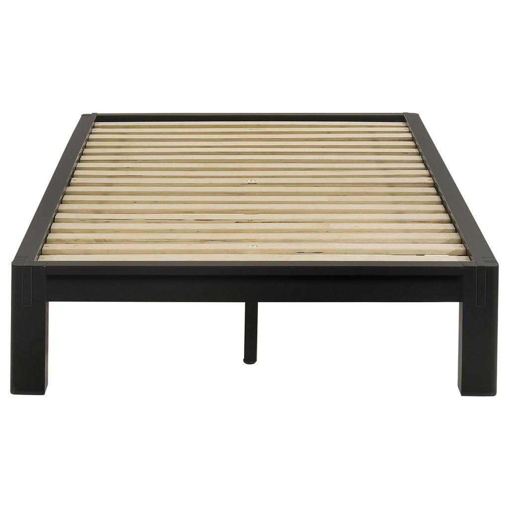 Gislen Twin Easy Assembly Wood Platform Bed Black
