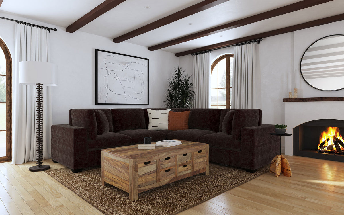 Cloud Lux 4-Piece Upholstered Modular Sectional Sofa