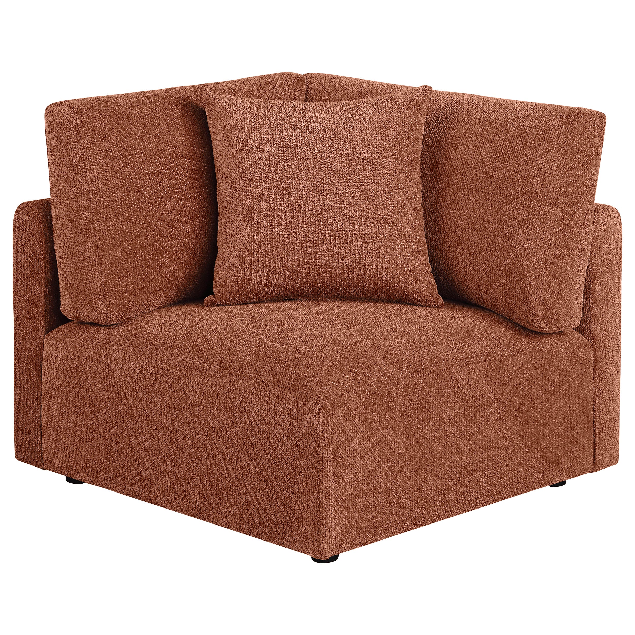Elysia Fabric Upholstered Modular Corner Chair Coral