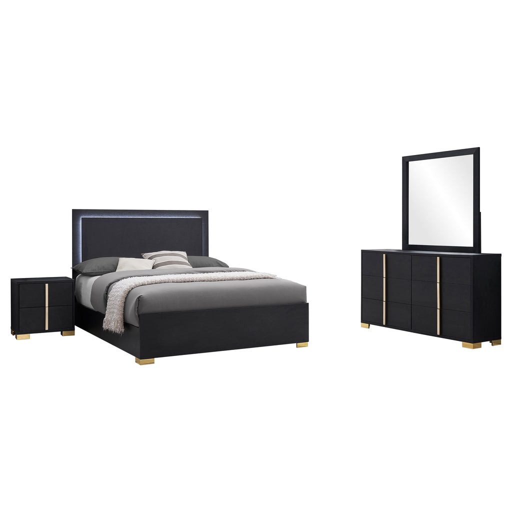 Marceline 4-piece Full Bedroom Set Black