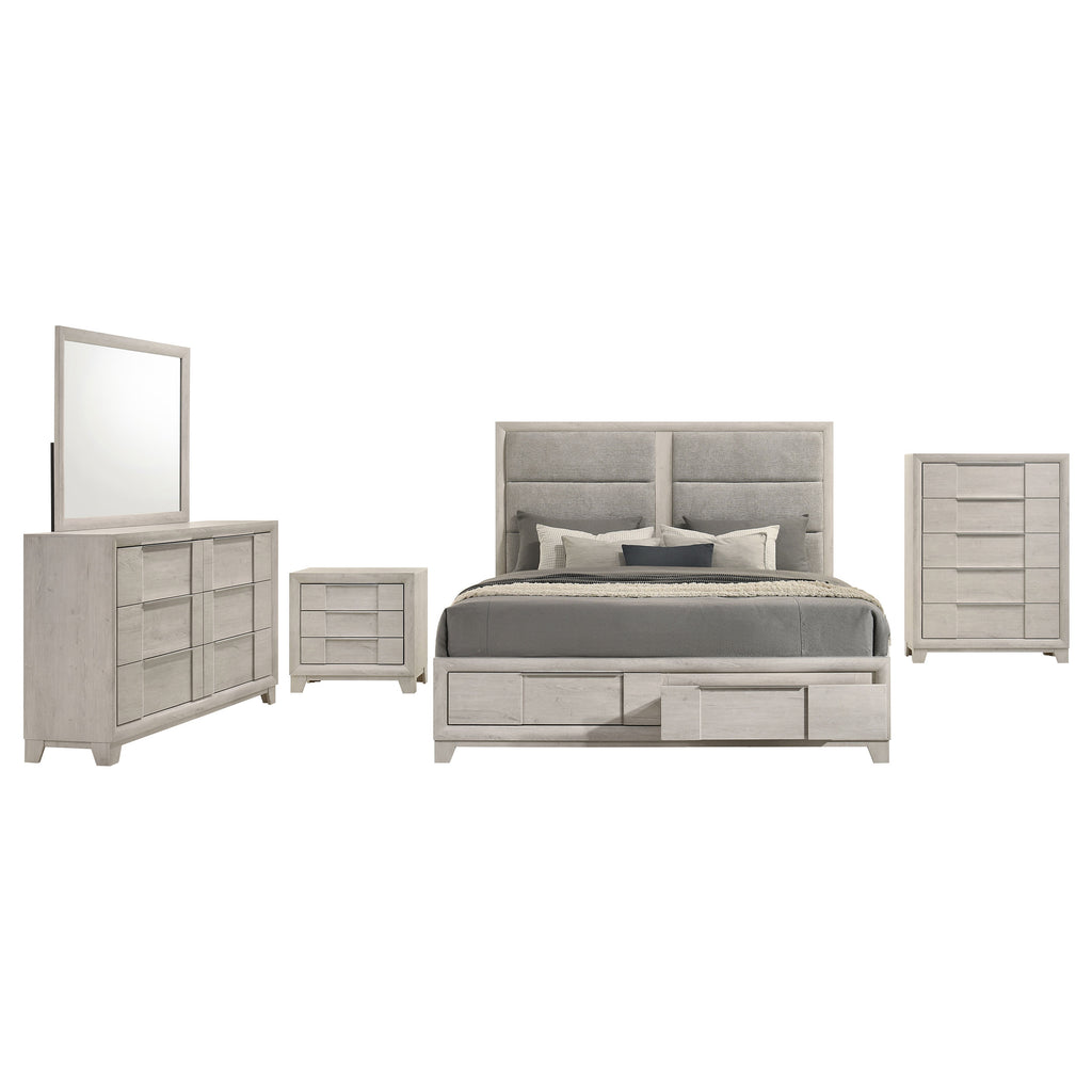 Farre 5-piece Queen Bedroom Set Washed Grey
