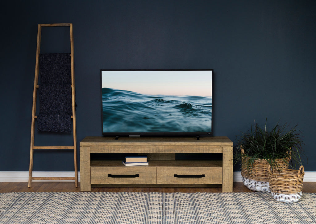 Elkton 2-drawer Engineered Wood 59-inch TV Stand Mango